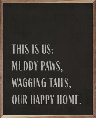 Show full view: Kendrick This is Us Muddy Paws Wall Décor, Black, 24 x 30-in slide 4 of 4