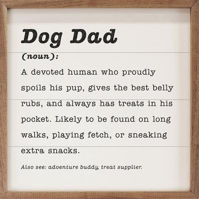 Show full view: Kendrick Dog Dad Definition Wall Décor, White, 8 x 8-in slide 3 of 3