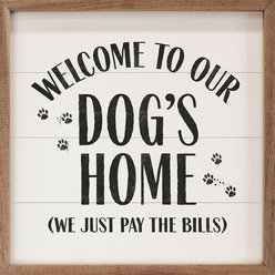 Kendrick Welcome To Our Dog's Home Wall Décor, White, 4 x 4-in slide 2 of 3