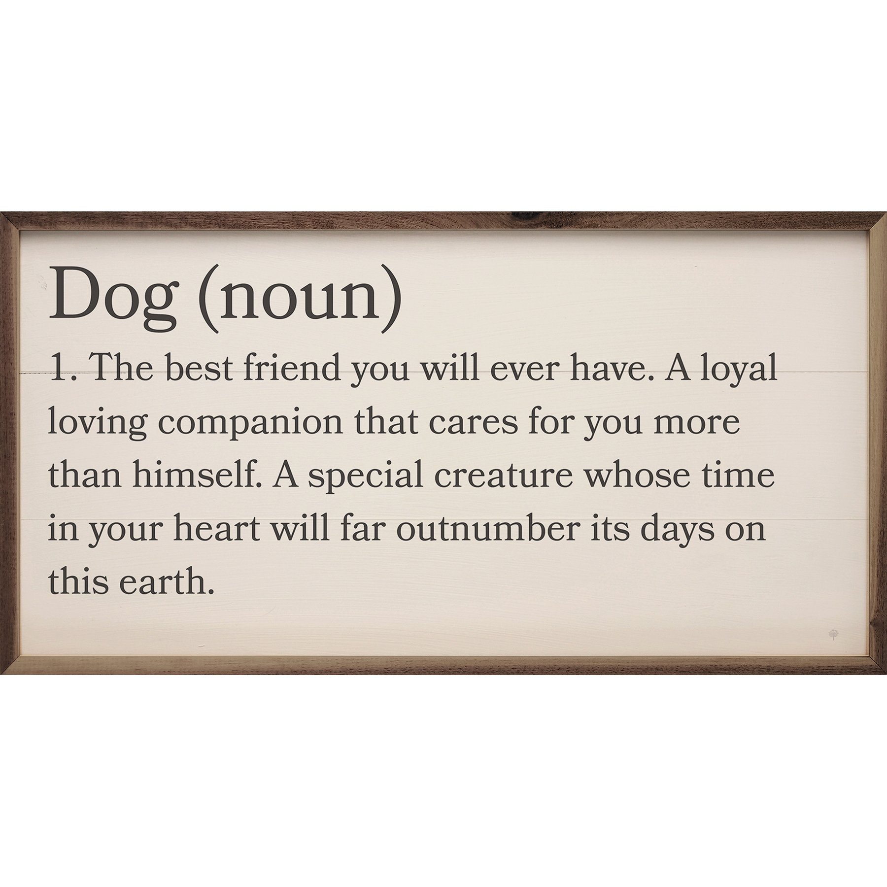 Kendrick Dog Definition Wall Décor, White, 24 x 12-in