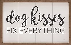 Kendrick Dog Kisses Fix Everything Wall Décor, White, 16 x 10-in