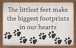 Kendrick Footprints in Our Hearts Paws Wall Décor, White, 8 x 5-in