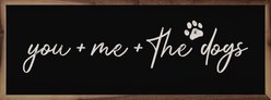 Kendrick You Plus Me Plus The Dogs Paw Wall Décor, Black, 12 x 4-in