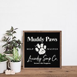Kendrick Muddy Paws Wall Décor, Black, 16 x 16-in slide 2 of 3