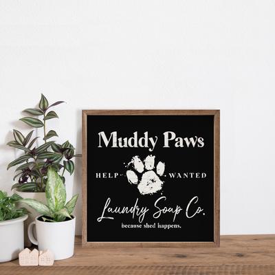 Show full view: Kendrick Muddy Paws Wall Décor, Black, 4 x 4-in slide 3 of 4