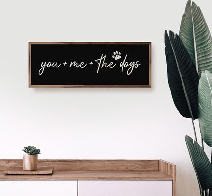 Show full view: Kendrick You Plus Me Plus The Dogs Paw Wall Décor, Black, 12 x 4-in slide 3 of 3