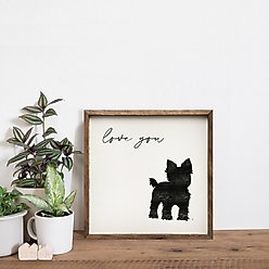Kendrick Love You Yorkie Wall Décor, White, 4 x 4-in slide 2 of 3