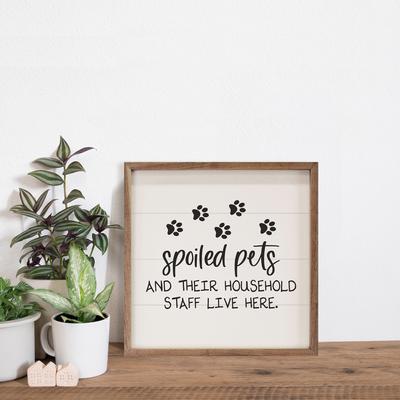 Show full view: Kendrick Spoiled Pets Staff Paws Wall Décor, White, 8 x 8-in slide 2 of 3