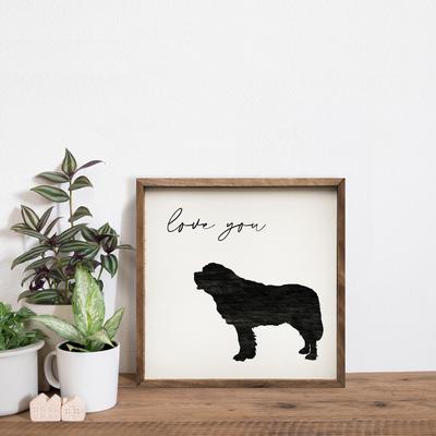 Show full view: Kendrick Love You Saint Bernard Wall Décor, White, 4 x 4-in slide 2 of 3