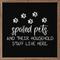 Show in main carousel: Kendrick Spoiled Pets Staff Paws Wall Décor, Black, 24 x 24-in slide 1 of 3