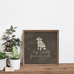 Kendrick Dogs Are My Favorite People Plaid Gray By Amylee Weeks Wall Décor, 16 x 16-in slide 2 of 3