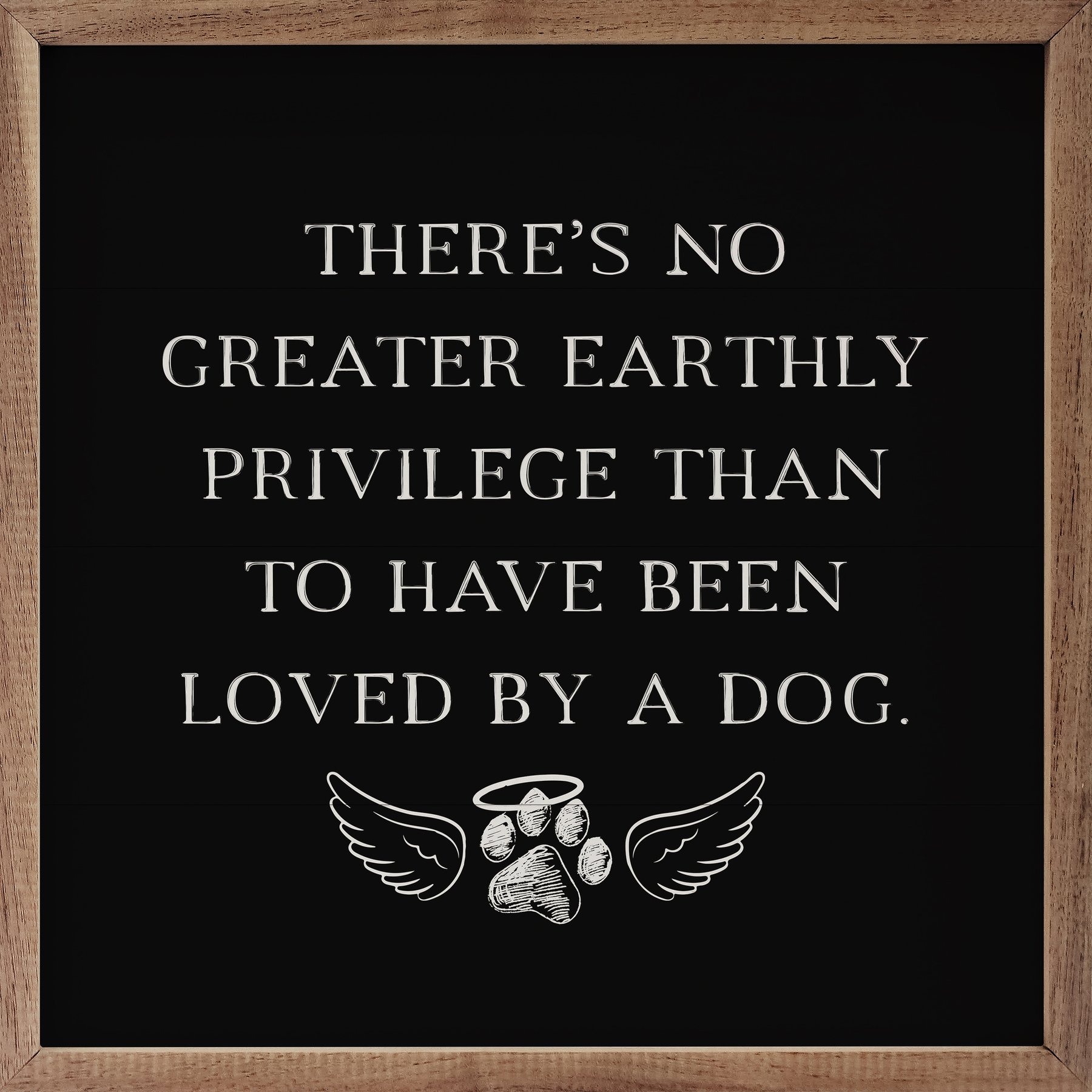 Kendrick Loved By A Dog Wall Décor, Black, 4 x 4-in