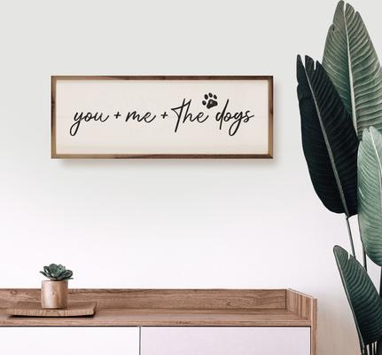 Show full view: Kendrick You Plus Me Plus The Dogs Paw Wall Décor, White, 24 x 8-in slide 3 of 3