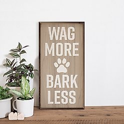 Kendrick Wag More Bark Less Paw Wall Décor, Whitewash, 18 x 36-in slide 2 of 3