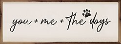 Kendrick You Plus Me Plus The Dogs Paw Wall Décor, White, 12 x 4-in