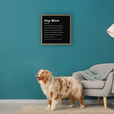 Show full view: Kendrick Dog Mom Definition Wall Décor, Black, 4 x 4-in slide 2 of 3