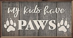 Kendrick My Kids Have Paws Wall Décor, Black, 16 x 8-in