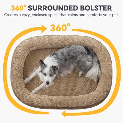 Show full view: JOEJOY Orthopedic Waterproof Dog Bed with Removable Cover, Beige, X-Large slide 5 of 10