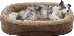 JOEJOY Orthopedic Waterproof Dog Bed with Removable Cover, Beige, Large