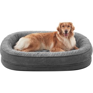 JOEJOY Orthopedic Waterproof Dog Bed with Removable Cover, Grey, X-Large