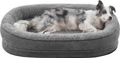 JOEJOY Orthopedic Waterproof Dog Bed with Removable Cover, Grey, Large