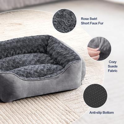 Show full view: JOEJOY Washable Dog Bed, Grey, Small slide 3 of 10