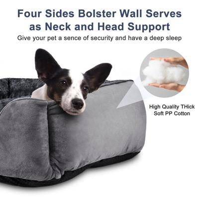 Show full view: JOEJOY Washable Dog Bed, Grey, Small slide 2 of 10