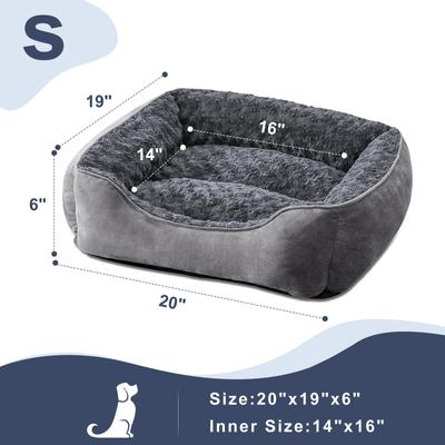 Show full view: JOEJOY Washable Dog Bed, Grey, Small slide 8 of 10
