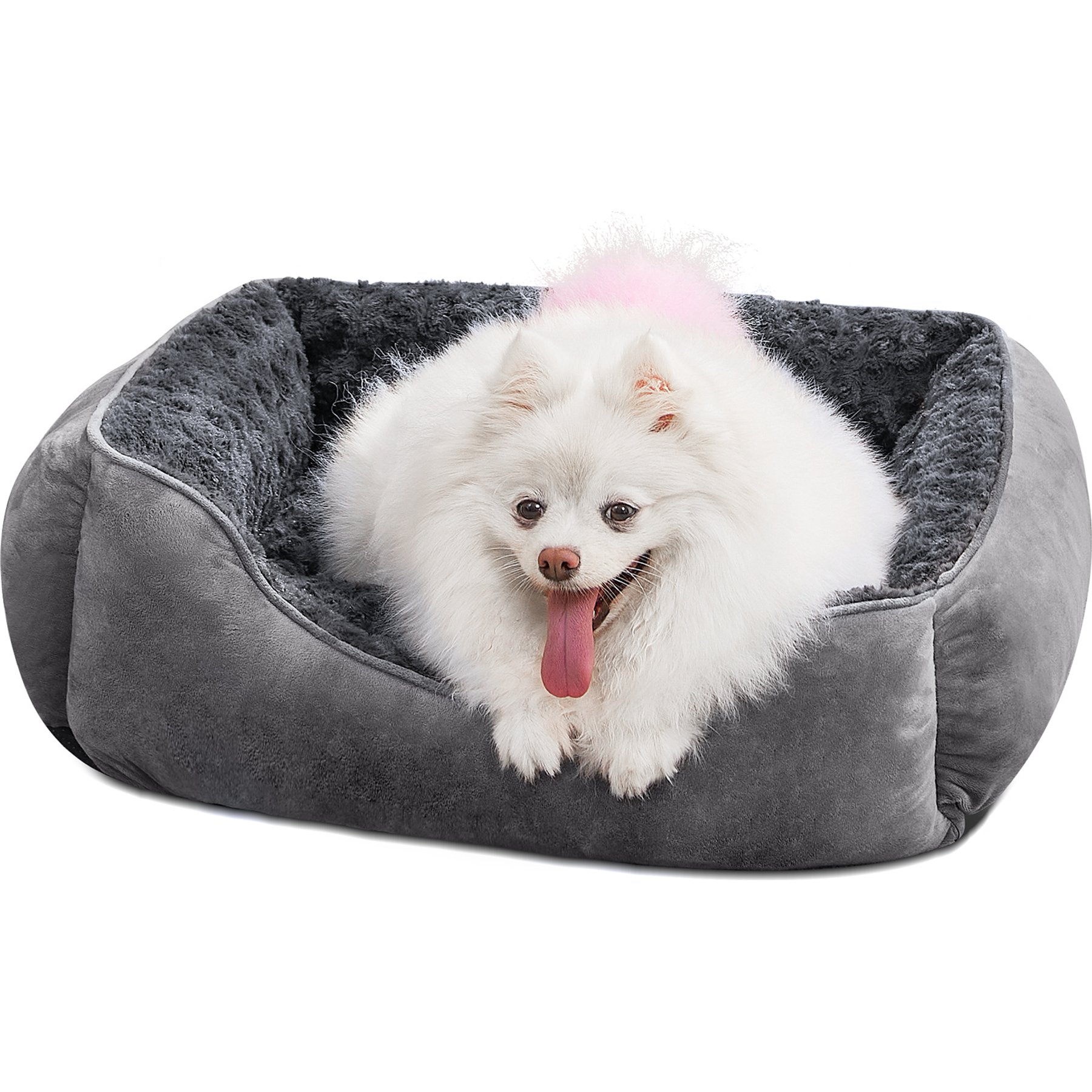 JOEJOY Washable Dog Bed, Dark Grey, Small