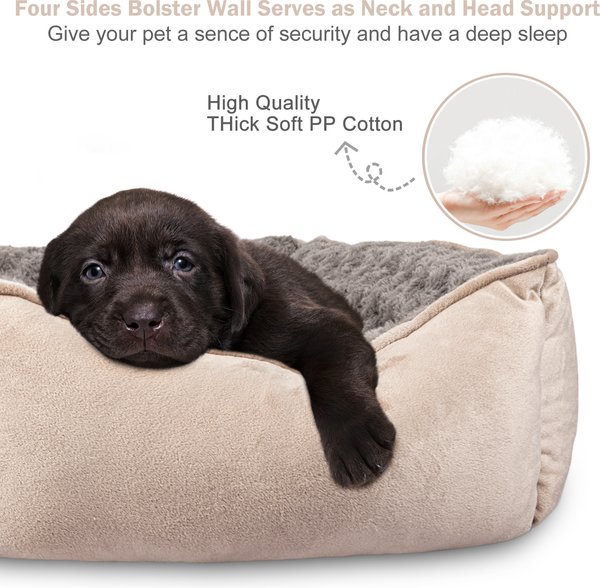 Show full view: JOEJOY Washable Dog Bed, Beige, Medium slide 4 of 7