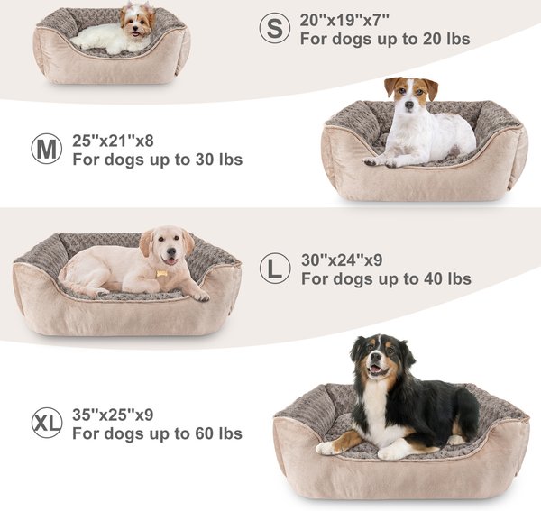 Show full view: JOEJOY Washable Dog Bed, Beige, Medium slide 3 of 7
