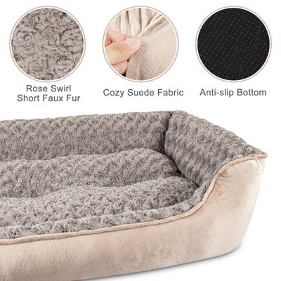 Show full view: JOEJOY Washable Dog Bed, Beige, Large slide 2 of 8