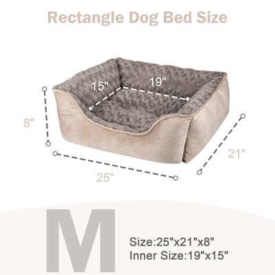 Show full view: JOEJOY Washable Dog Bed, Beige, Medium slide 7 of 9