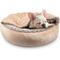 Show in main carousel: JOEJOY Cozy Cuddler Dog & Cat Bed with Hooded Blanket, Beige, Medium slide 1 of 8