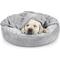 Show in main carousel: JOEJOY Cozy Cuddler Dog & Cat Bed with Hooded Blanket, Grey, Small slide 1 of 10