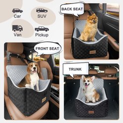 JOEJOY Elevated Booster Dog Car Seat, Grey, Small slide 2 of 7