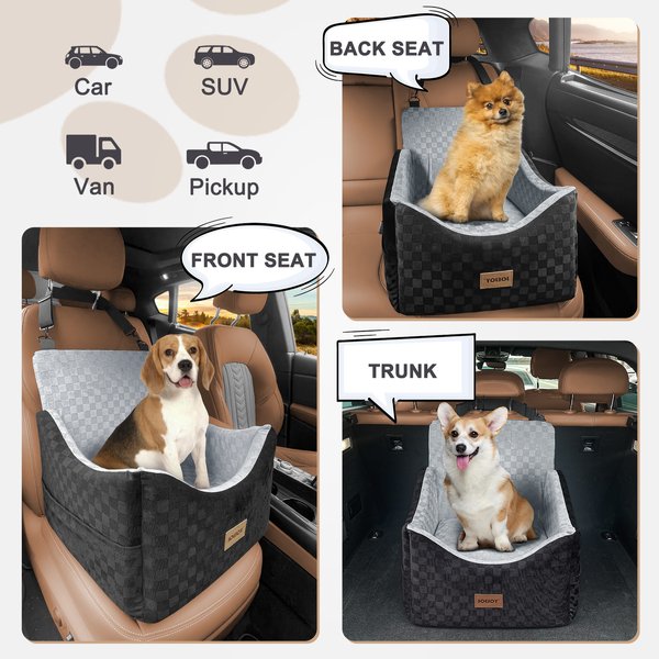 Show full view: JOEJOY Elevated Booster Dog Car Seat, Grey, Small slide 7 of 7