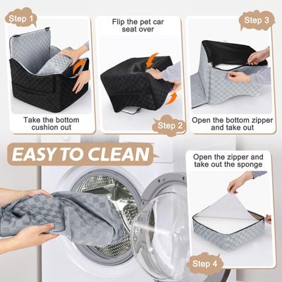 Show full view: JOEJOY Elevated Booster Dog Car Seat, Grey, Small slide 5 of 8