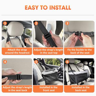 Show full view: JOEJOY Portable Small Dog Booster Seat, Black, Small slide 7 of 8