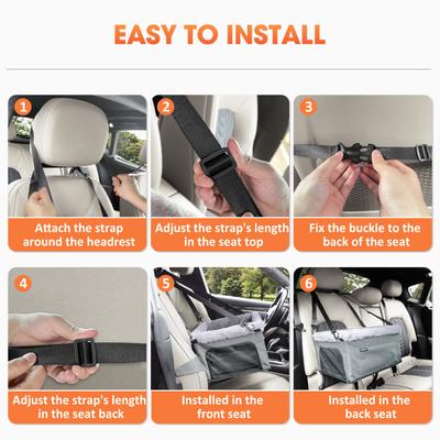 Show full view: JOEJOY Portable Small Dog Booster Seat, Grey, Small slide 5 of 9