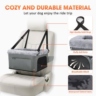 Show full view: JOEJOY Portable Small Dog Booster Seat, Grey, Small slide 3 of 9