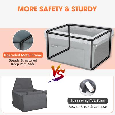 Show full view: JOEJOY Portable Small Dog Booster Seat, Grey, Small slide 2 of 9