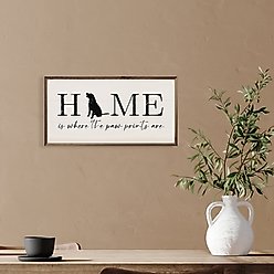 Kendrick Home is Where The Paw Prints Are Wall Décor, White, 16 x 8-in slide 2 of 3