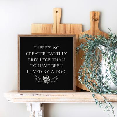 Show full view: Kendrick Loved By A Dog Wall Décor, Black, 12 x 12-in slide 2 of 3