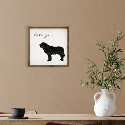 Show full view: Kendrick Love You Saint Bernard Wall Décor, White, 4 x 4-in slide 3 of 3