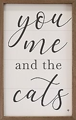 Kendrick You Me & The Cats Wall Décor, White, 5 x 8-in