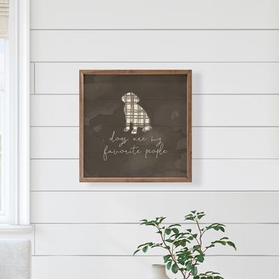 Show full view: Kendrick Dogs Are My Favorite People Plaid Gray By Amylee Weeks Wall Décor, 8 x 8-in slide 3 of 3