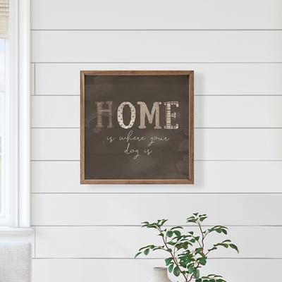 Show full view: Kendrick Home is Where Your Dog is Gray By Amylee Weeks Wall Décor, 12 x 12-in slide 3 of 3