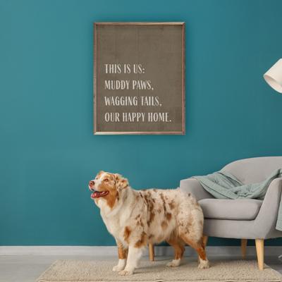 Show full view: Kendrick This is Us Muddy Paws Wall Décor, Brown, 32 x 40-in slide 3 of 3