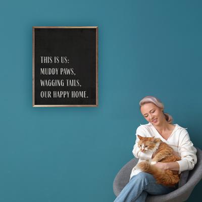 Show full view: Kendrick This is Us Muddy Paws Wall Décor, Black, 24 x 30-in slide 3 of 4